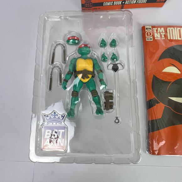 Teenage Mutant Ninja Turtles BST AXN Best of Michelangelo Figure Damaged Box - Picture 3 of 16